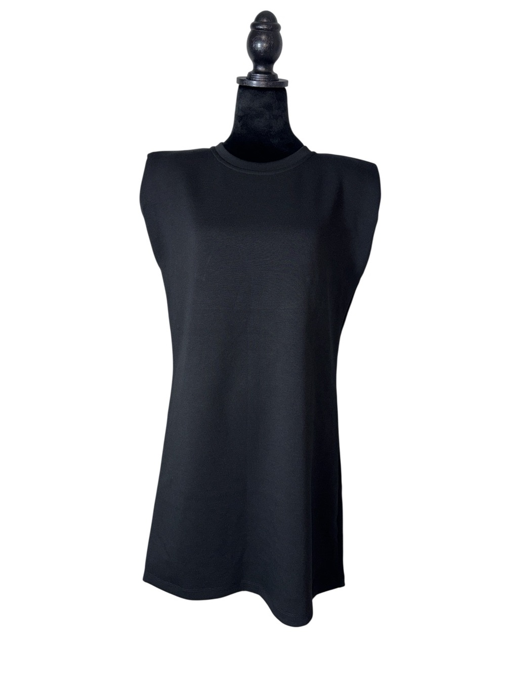 Rachel Zoe Padded Shoulder Muscle Mini Dress in Black Sz Small